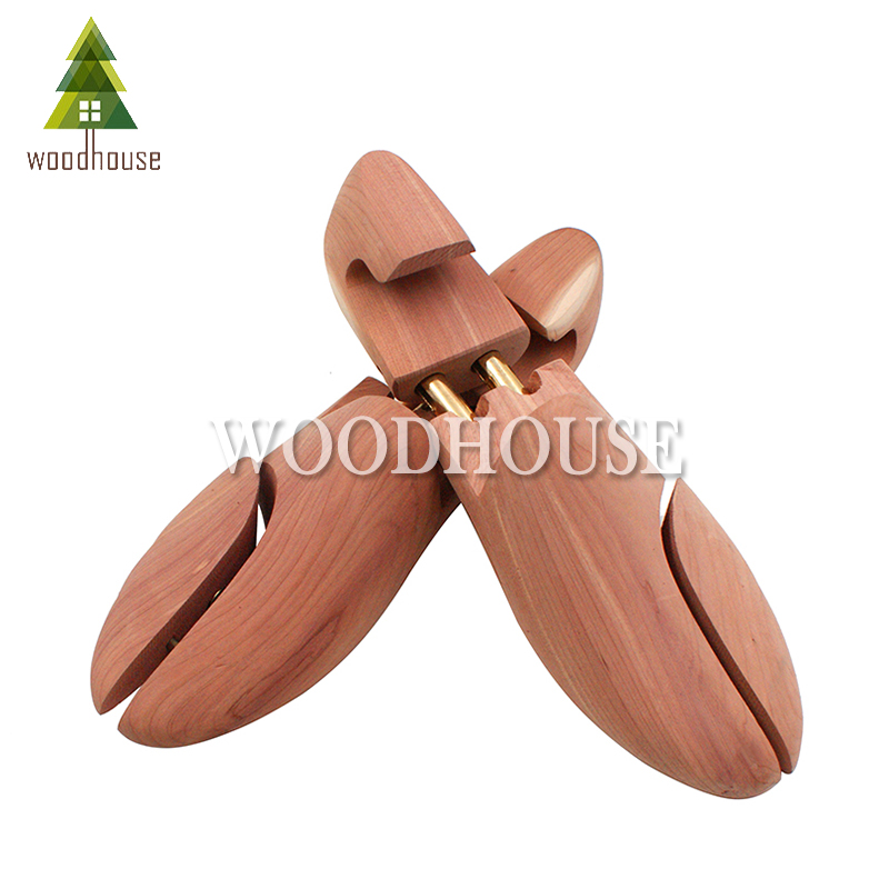 Shoe Tree Cedar - 男性と女性のツインチューブシューズツリー、調整可能、赤杉、木