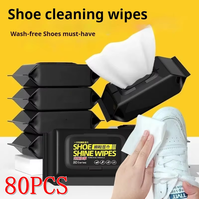 On Sneaker Care - 12/30/80枚入りスニーカークリーナー、靴クリーナー、携帯用使い捨て強力クリーニングワイプ、靴用ワイプクロス、白い靴に使用可能