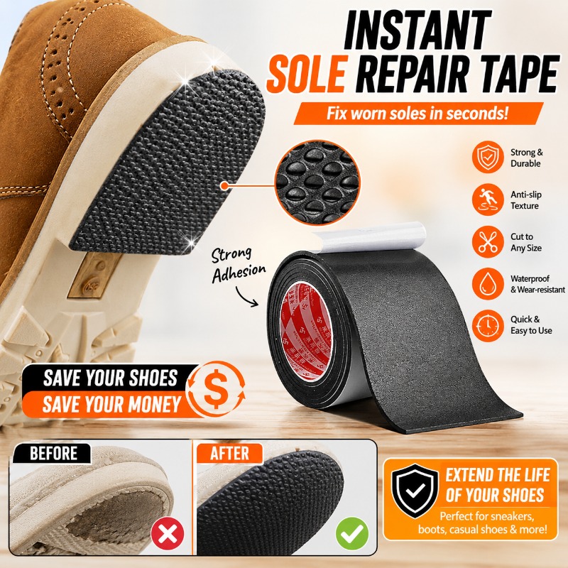 Sneaker Shoe Care Kit - 1PC ソールサイレントアンチスリップステッカースニーカーノイズリダクションパッチ靴ヒール修理ペースター延長サービスソフトシューケアキット