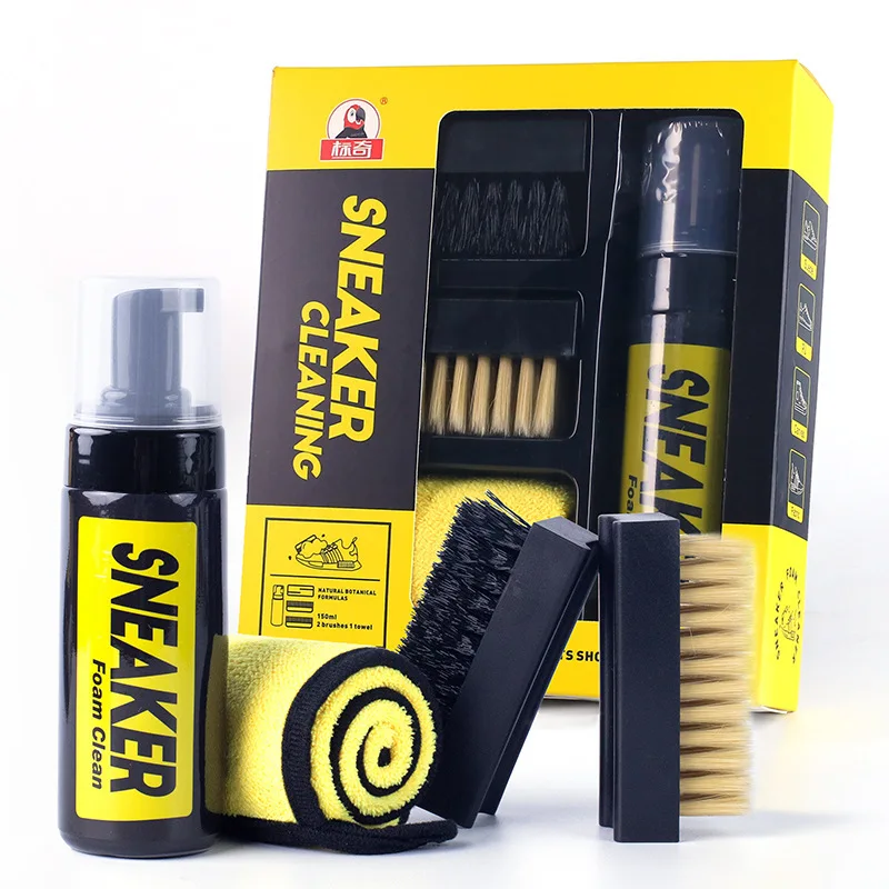 On Sneaker Care - 水なしフォームスニーカークリーナー 150 ミリリットル靴クリーナーフォームドライクリーニングスーツ靴ブラシ靴布白い靴、スエード、ブーツの作業