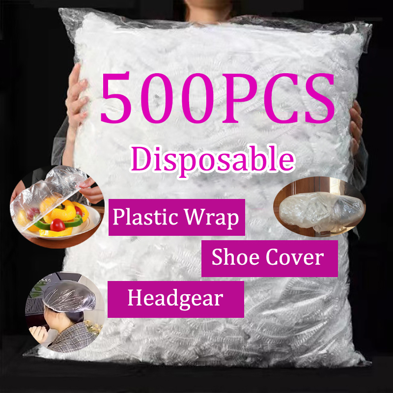 Shoe Bag Dust - 使い捨て食品カバー、伸縮性のあるプラスチックラップ、食品グレードの食品蓋、靴カバー、シャワーヘッドカバー、ボウル、キャップ、食品鮮度保持バッグ、防塵