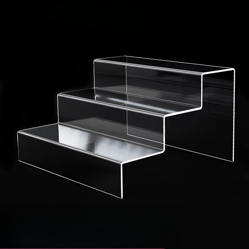 Shoe Box Display - 手作りディスプレイラック人形収納三層台形収納靴透明フィギュアブラインドボックスラダーラック