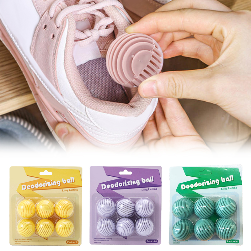 Shoe Deodorizer Ball - 長持ちする芳香消臭剤ボール、防湿・防カビ、ワードローブ、靴箱、浴室、ジムバッグ、車用