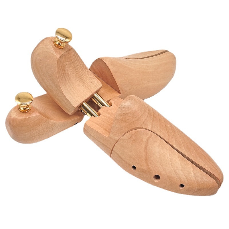 Shoe Tree Cedar - 1ペア ツインチューブ レッドシダーウッド シューキーパー 調節可能 しわ防止