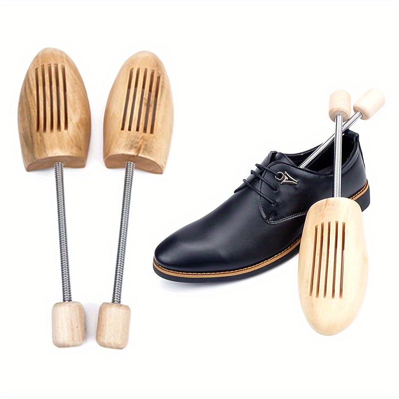 Shoe Tree Cedar - 調整可能な杉材シューキーパー2個セット、旅行や日常の保管に最適な消臭、除湿、靴の形を整える効果があります。