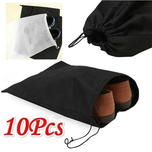 Shoe Bag Dust - 実用的な新しい 10 個家庭用靴ダストカバー不織布防塵巾着収納袋家庭用日用品