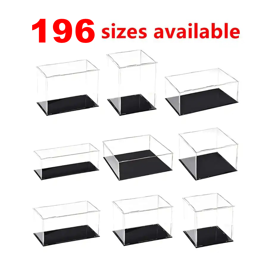 Shoe Box Display - 1個入り 透明な組み立て式アクリルディスプレイボックス 防塵収納ディスプレイキャビネット、車モデル/おもちゃ/コレクションに適しています