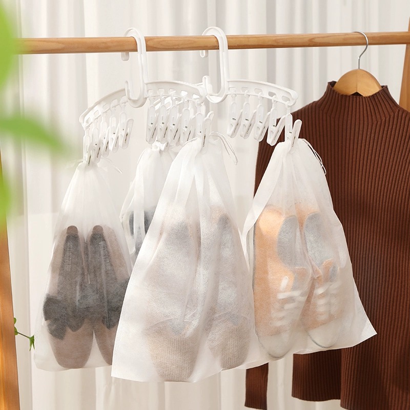 50 個ポータブル不織布シューズバッグ巾着付きシューズバッグ - Shoe Bag Dust のレビューと価格