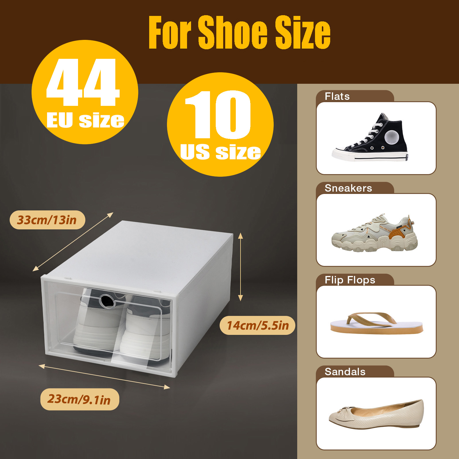 24 ピース/セット透明プラスチック靴ケース大型肥厚靴箱積み - Shoe Box Display のレビューと価格