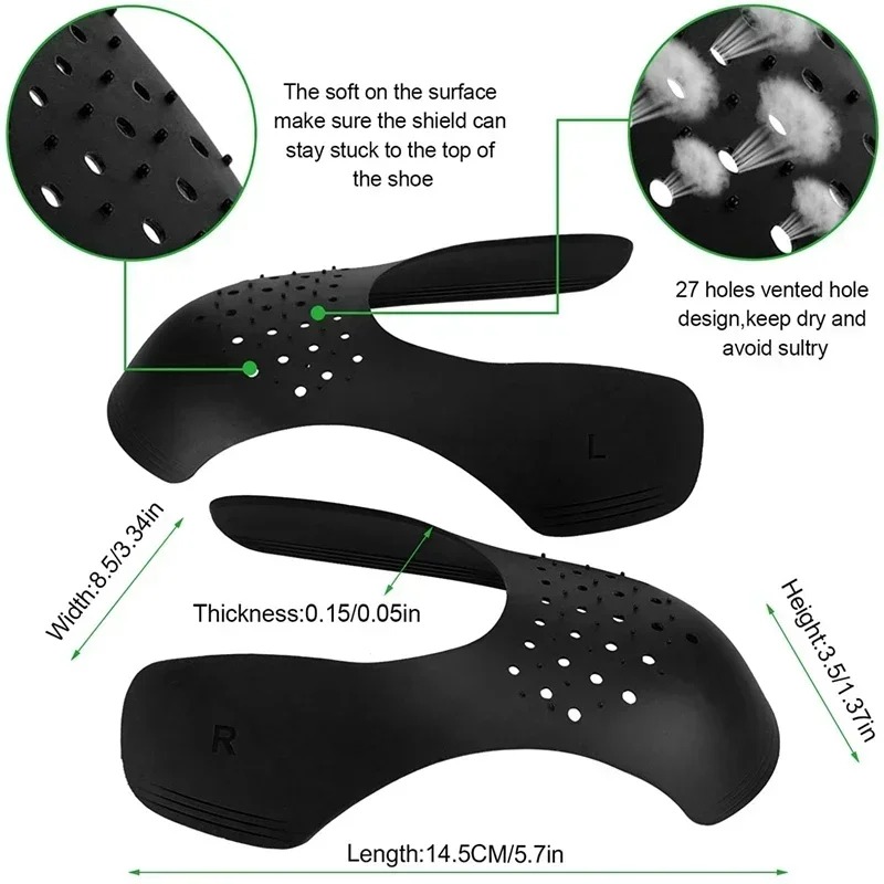 4 個の抗しわ靴プロテクタースニーカー用つま先キャップ抗しわ - Sneaker Shoe Care Kit のレビューと価格