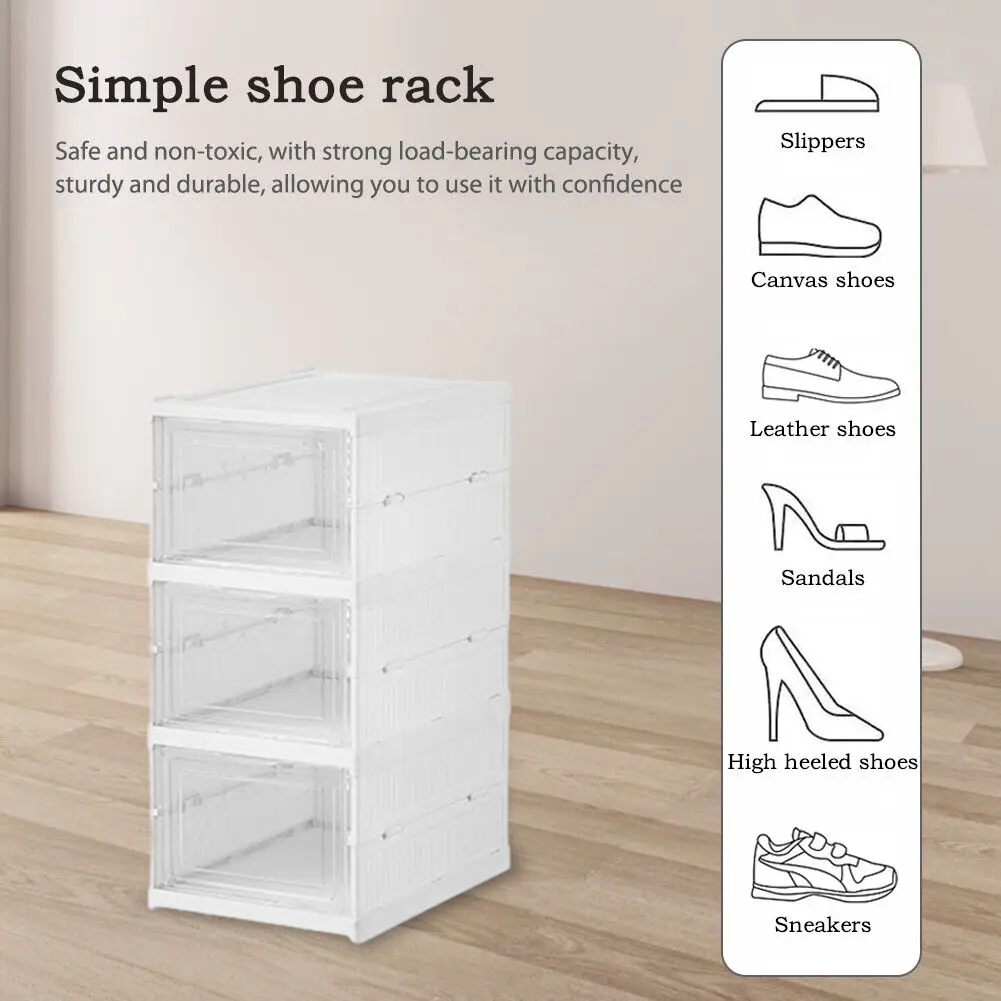 折りたたみ式で透明な靴収納ボックス,防塵キャビネット,靴オー - Shoe Box Display のレビューと価格