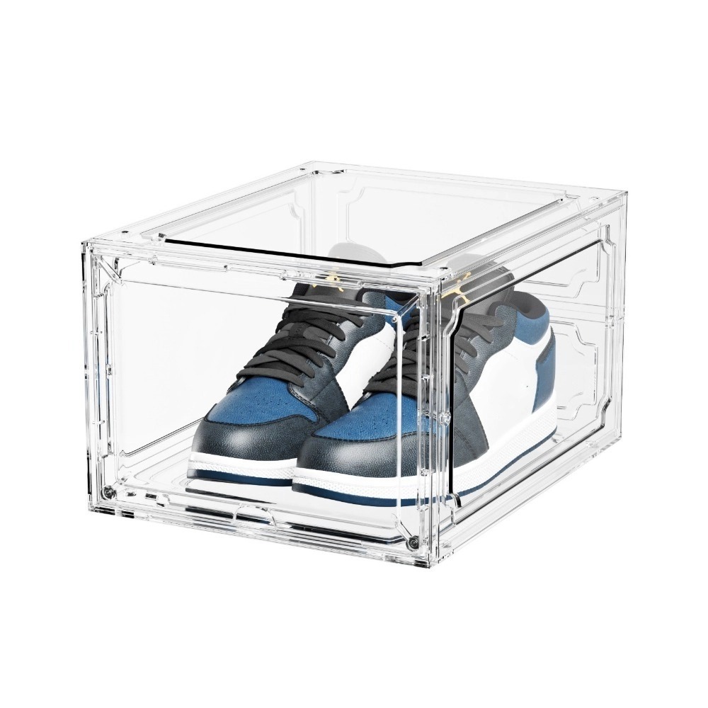 新しい透明バスケットボールシューズボックス、吸塵防塵収納ボッ - Shoe Box Display のレビューと価格