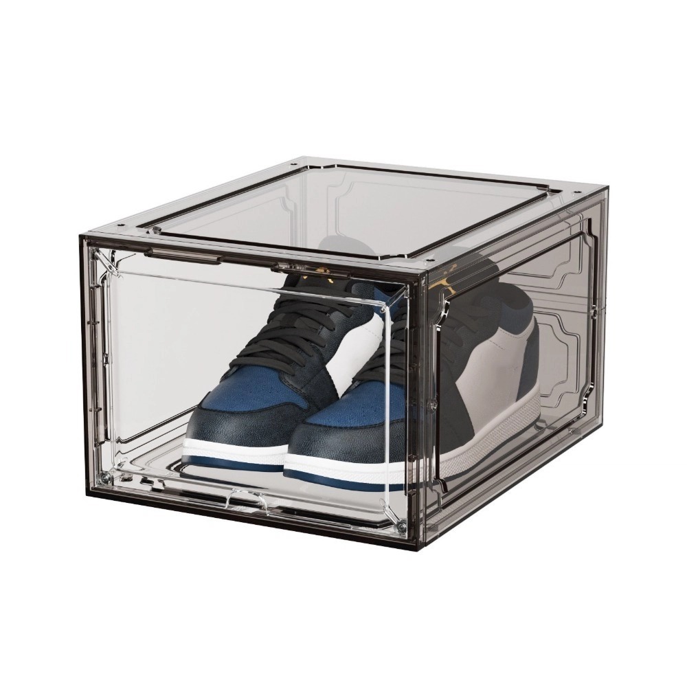 新しい透明バスケットボールシューズボックス、吸塵防塵収納ボッ - Shoe Box Display のレビューと価格