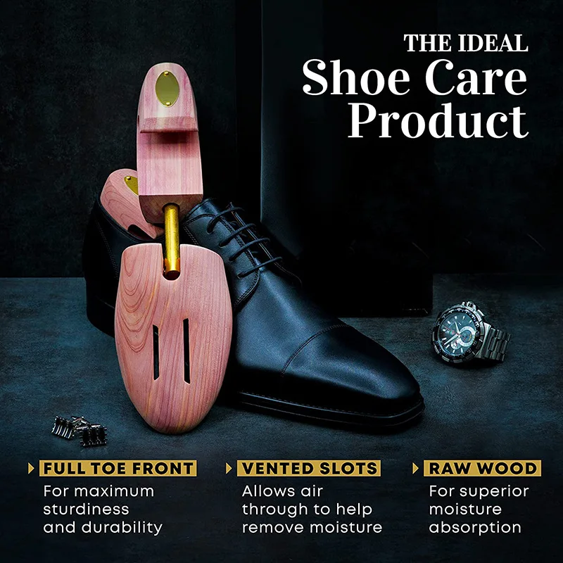 無垢材の靴のサポート,スパンコールの足,ドレの除去と調整可能 - Shoe Tree Cedar のレビューと価格