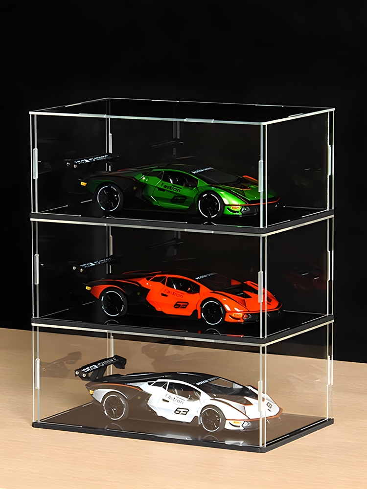 1pc 透明アクリルディスプレイケース防塵おもちゃフィギュア - Shoe Box Display のレビューと価格