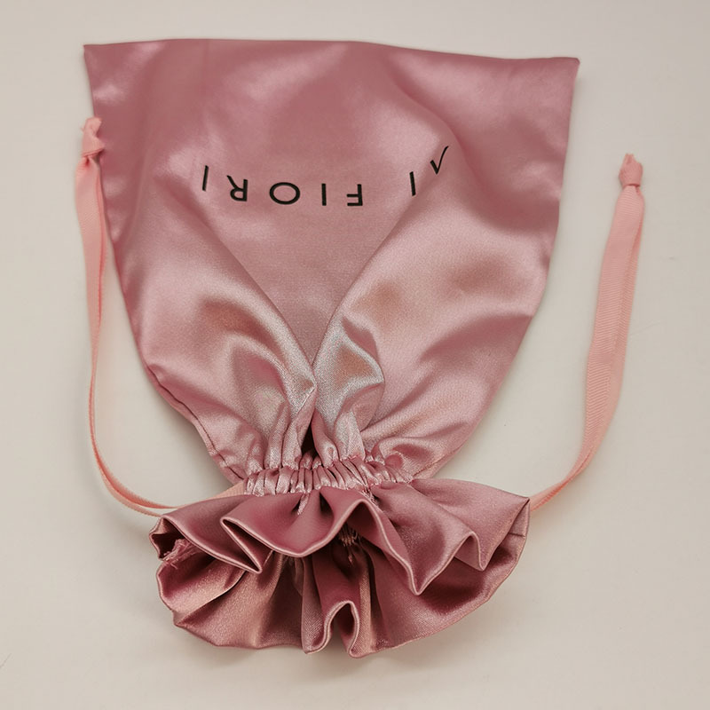 カスタムロゴサテン巾着袋ヘアエクステンション化粧品美容ケース - Shoe Bag Dust のレビューと価格