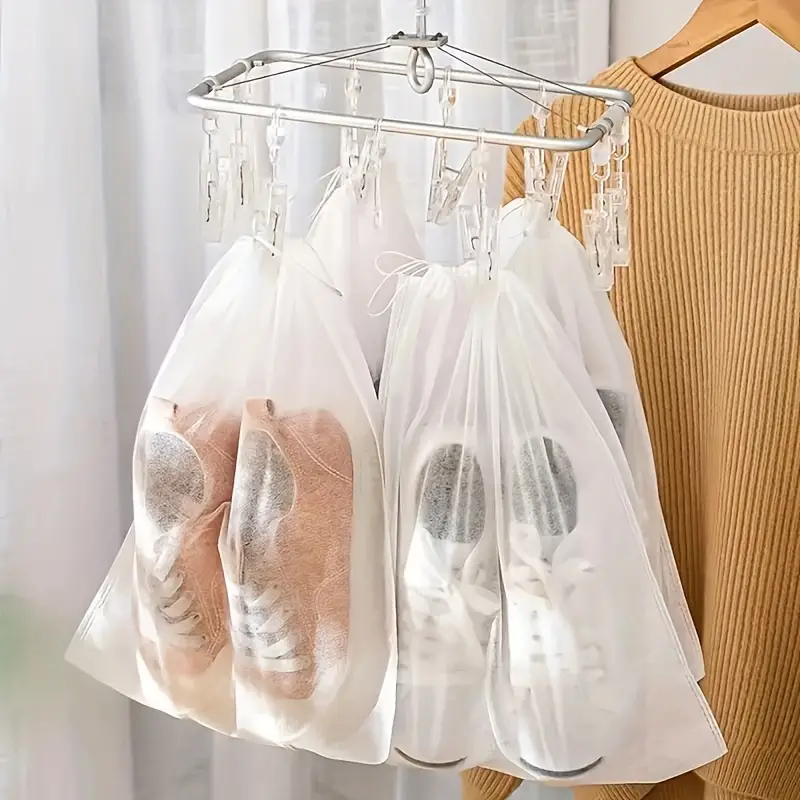 ポータブルシューズ収納バッグ,不織布,白,黄色,防塵,5/1 - Shoe Bag Dust のレビューと価格